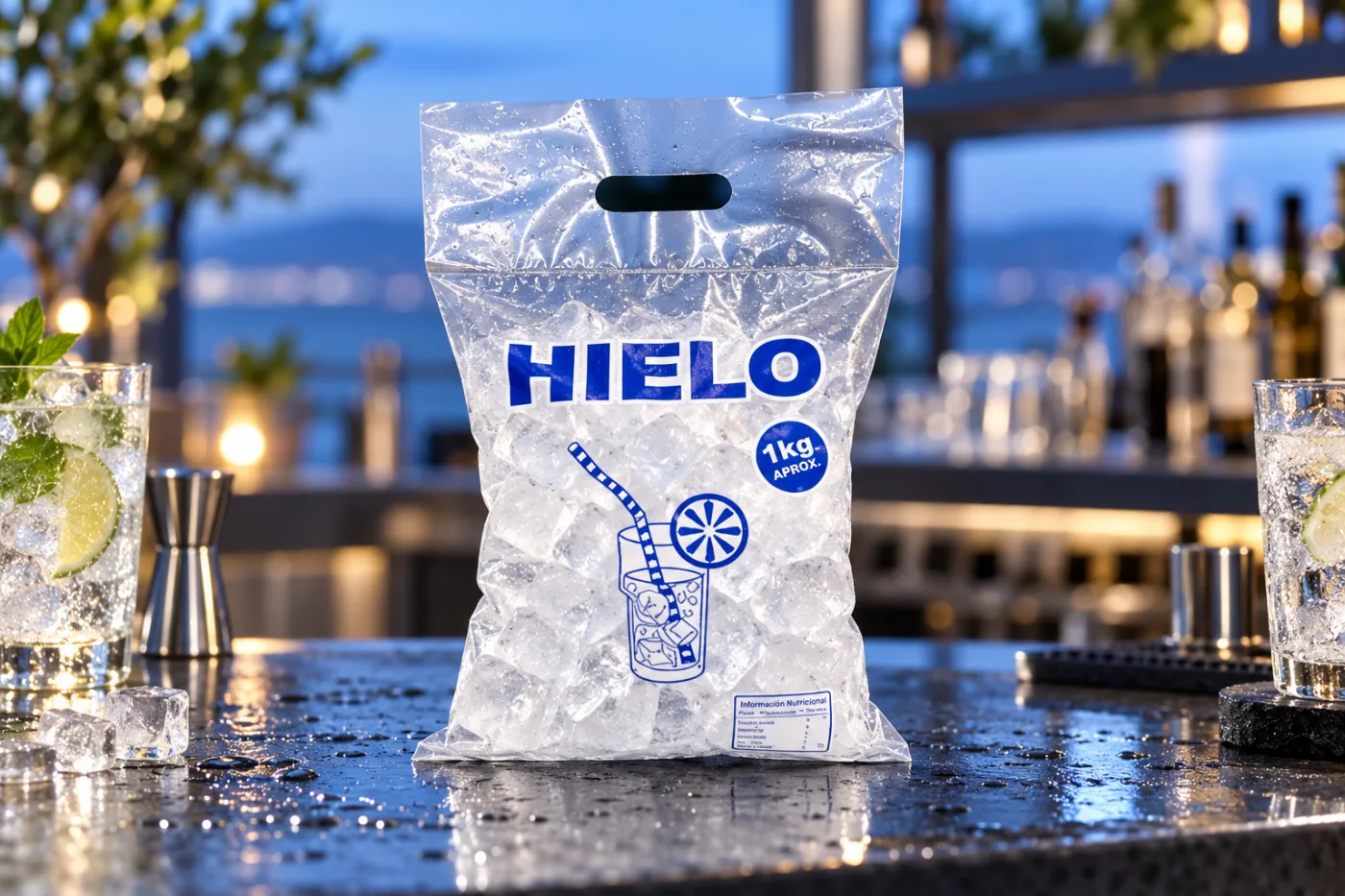 Bolsas para hielo con manilla 1 Kg - Enflex, Fábrica de bolsas plásticas