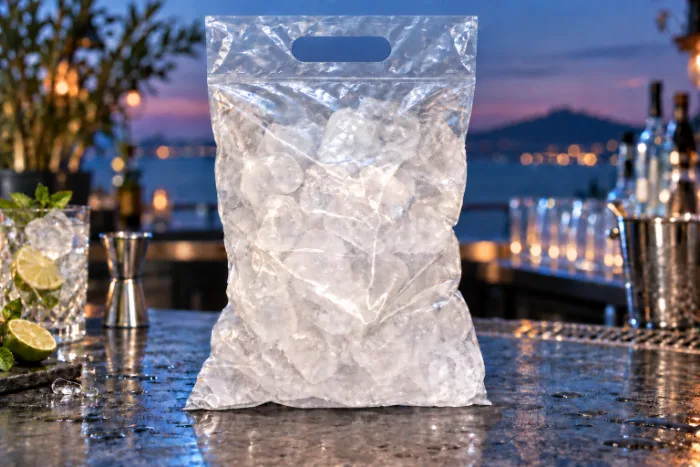 Imagen de previsualización de Bolsas para hielo con manilla 2 Kg - Enflex, Fábrica de bolsas plásticas