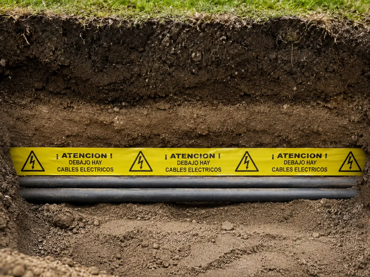 Cinta de peligro - Cables Eléctricos Subterráneos - Enflex, Fábrica de bolsas plásticas