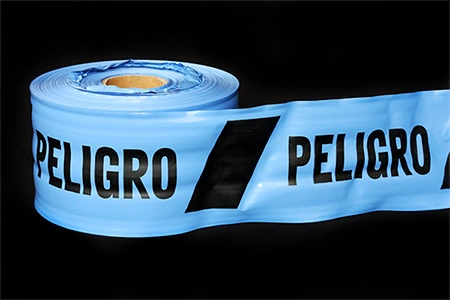 Imagen de previsualización de Cinta de Peligro Azul - Enflex, Fábrica de bolsas plásticas